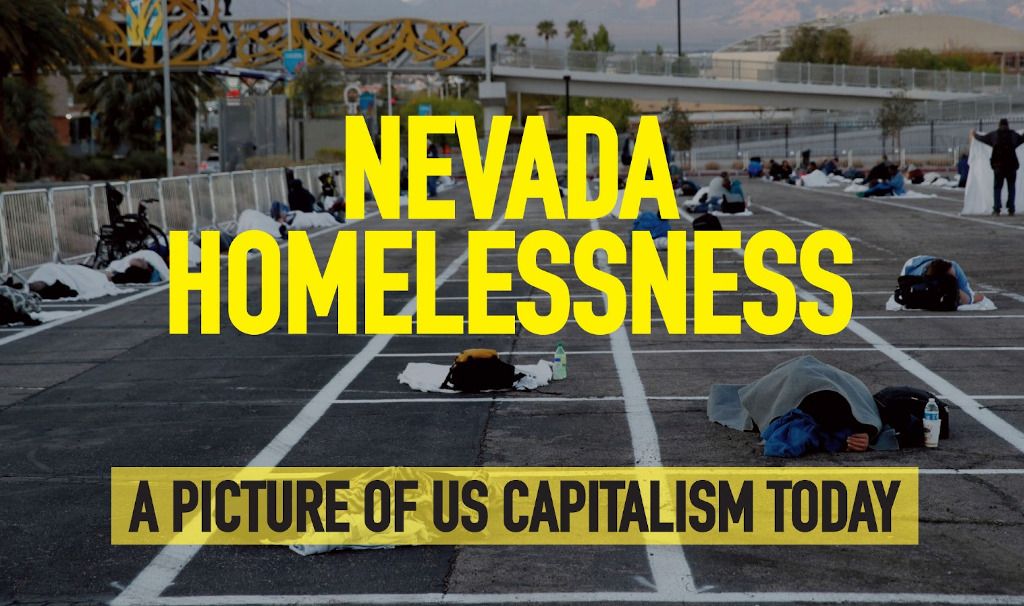 Homeless sleaping in a designated parkinglot - Las Vegas, Nevada